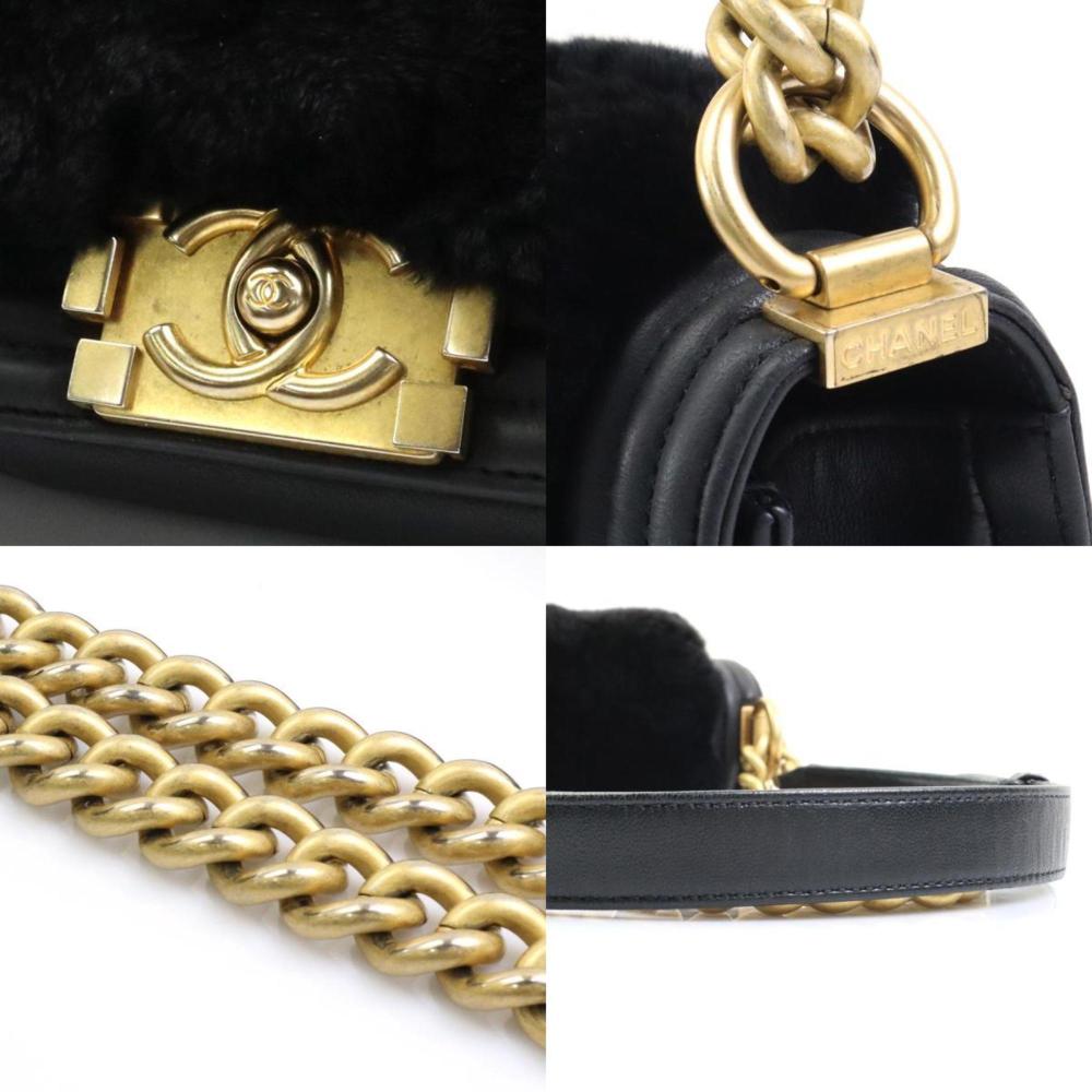 Black Leather Chanel Crossbody Bag