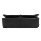 Black Leather Chanel Shoulder Bag