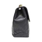 Black Leather Chanel Shoulder Bag