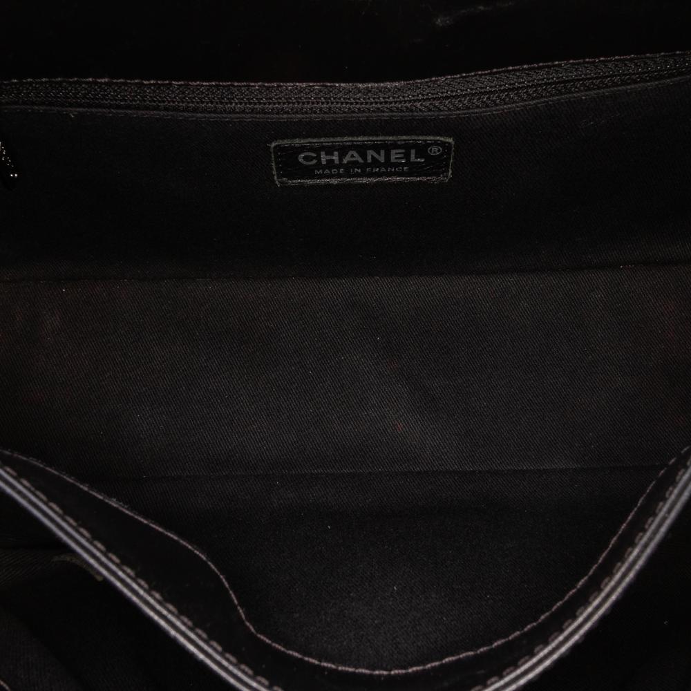 Black Leather Chanel Flap Bag