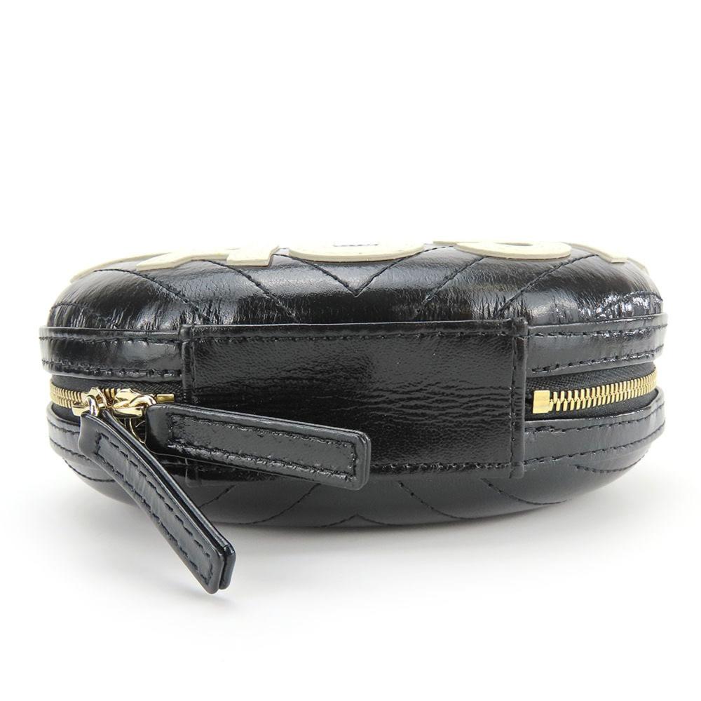 Black Leather Chanel Shoulder Bag