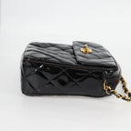 Black Leather Chanel Shoulder Bag