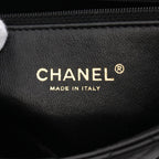Black Leather Chanel Shoulder Bag