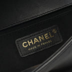 Black Leather Chanel Crossbody Bag