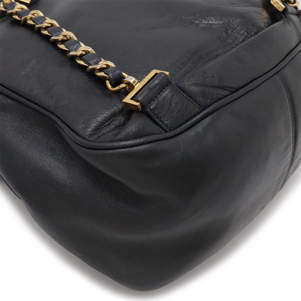 Black Leather Chanel Backpack
