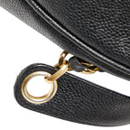 Black Leather Chanel Crossbody Bag