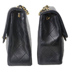 Black Leather Chanel Shoulder Bag
