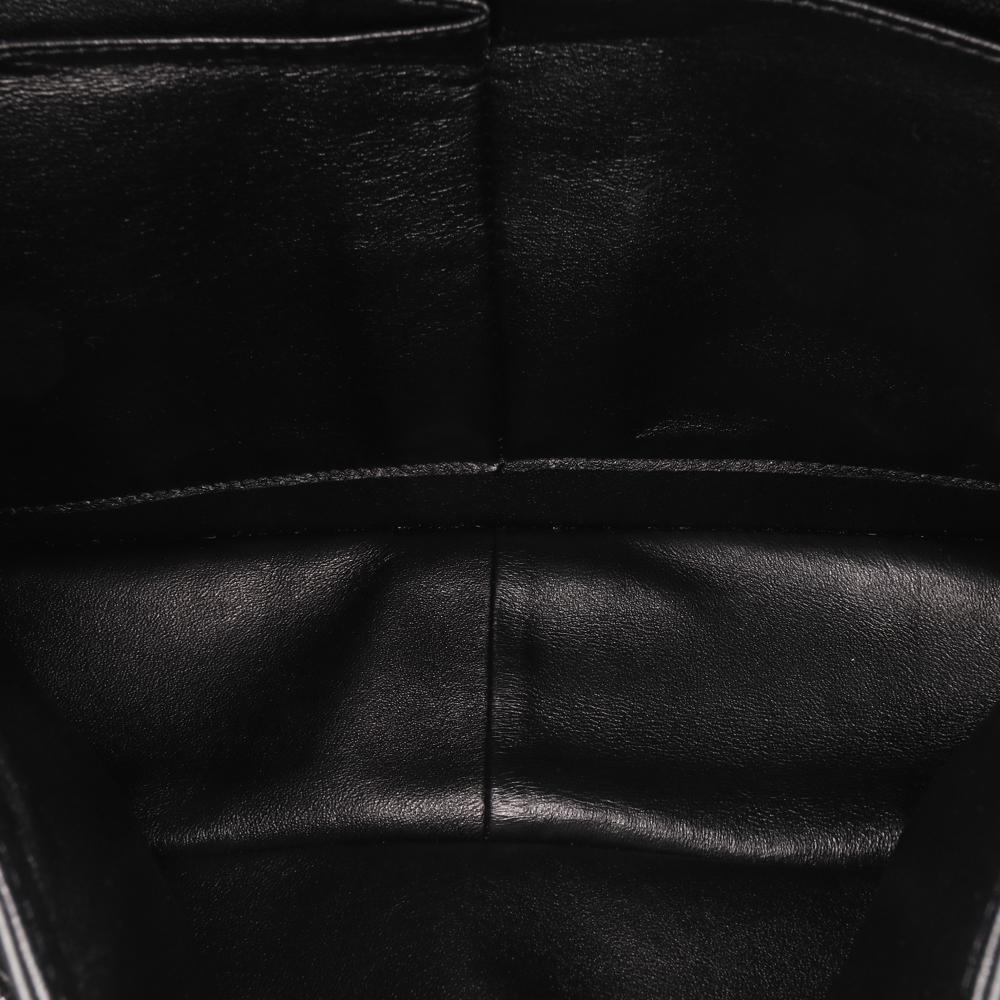 Black Leather Chanel Flap Bag