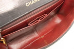 Black Leather Chanel Flap Bag