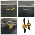 Black Leather Chanel Shoulder Bag