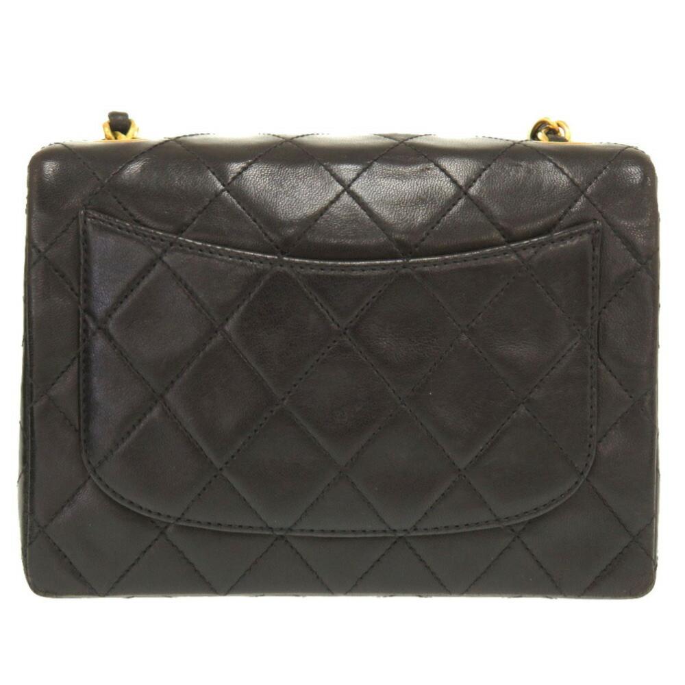 Black Leather Chanel Shoulder Bag