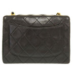 Black Leather Chanel Shoulder Bag
