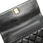 Black Leather Chanel Flap Bag