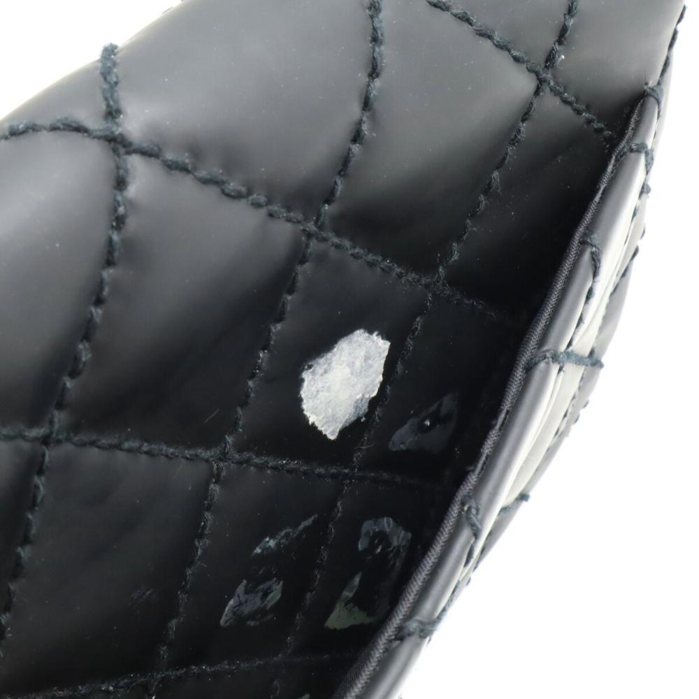 Black Leather Chanel Shoulder Bag