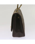 Black Leather Chanel Shoulder Bag