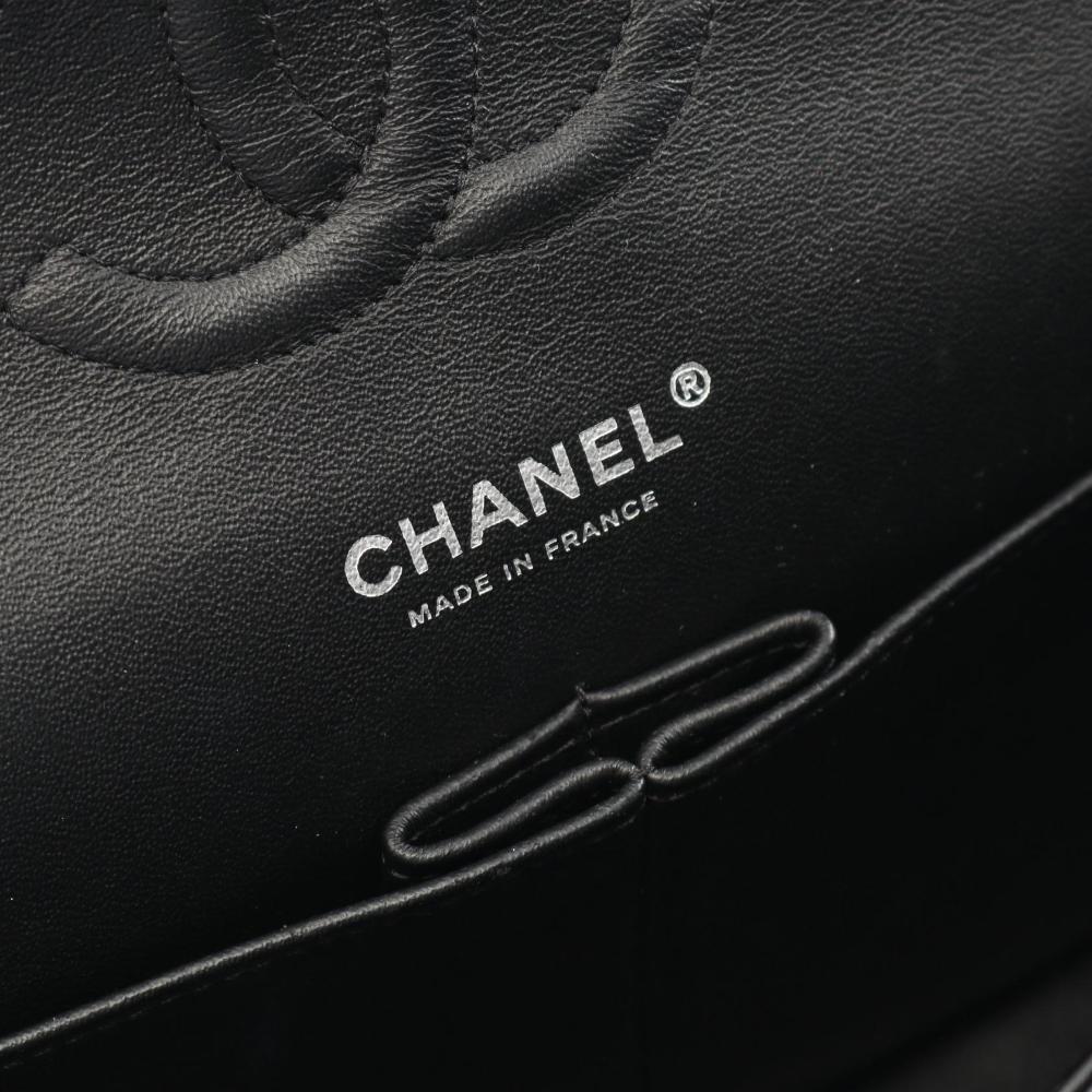 Black Leather Chanel Flap Bag