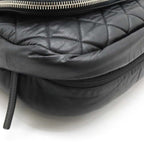 Black Leather Chanel Crossbody Bag