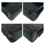 Black Leather Chanel Flap Bag