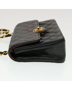 Black Leather Chanel Crossbody Bag