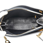 Black Leather Chanel Shoulder Bag
