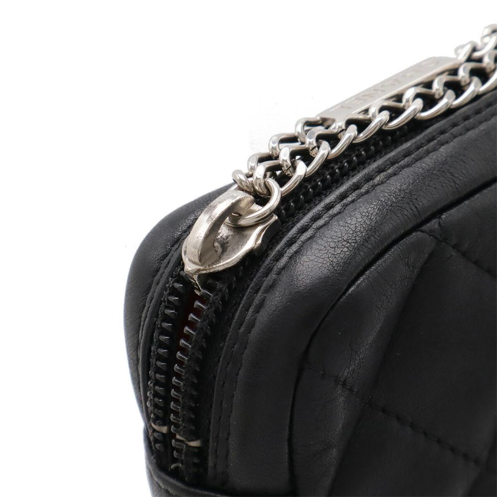 Black Leather Chanel Crossbody Bag