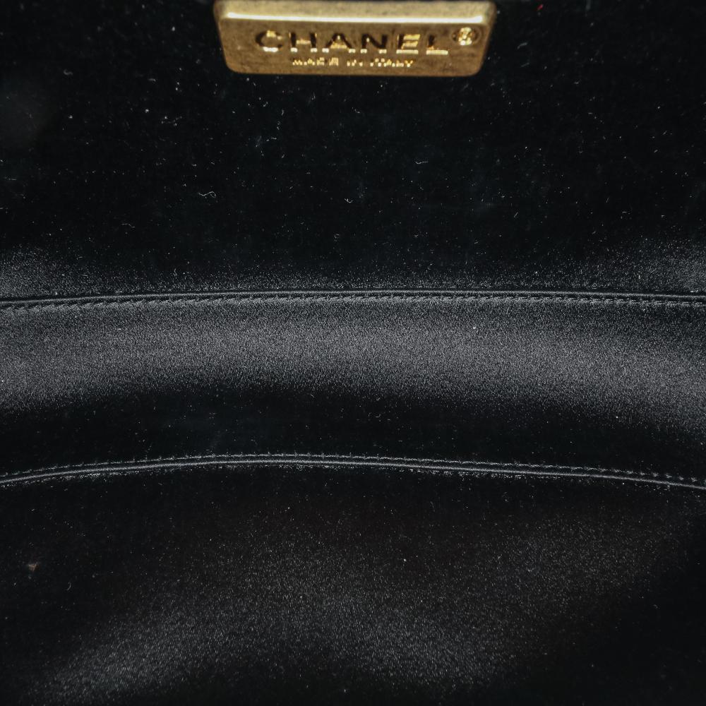 Black Leather Chanel Crossbody Bag
