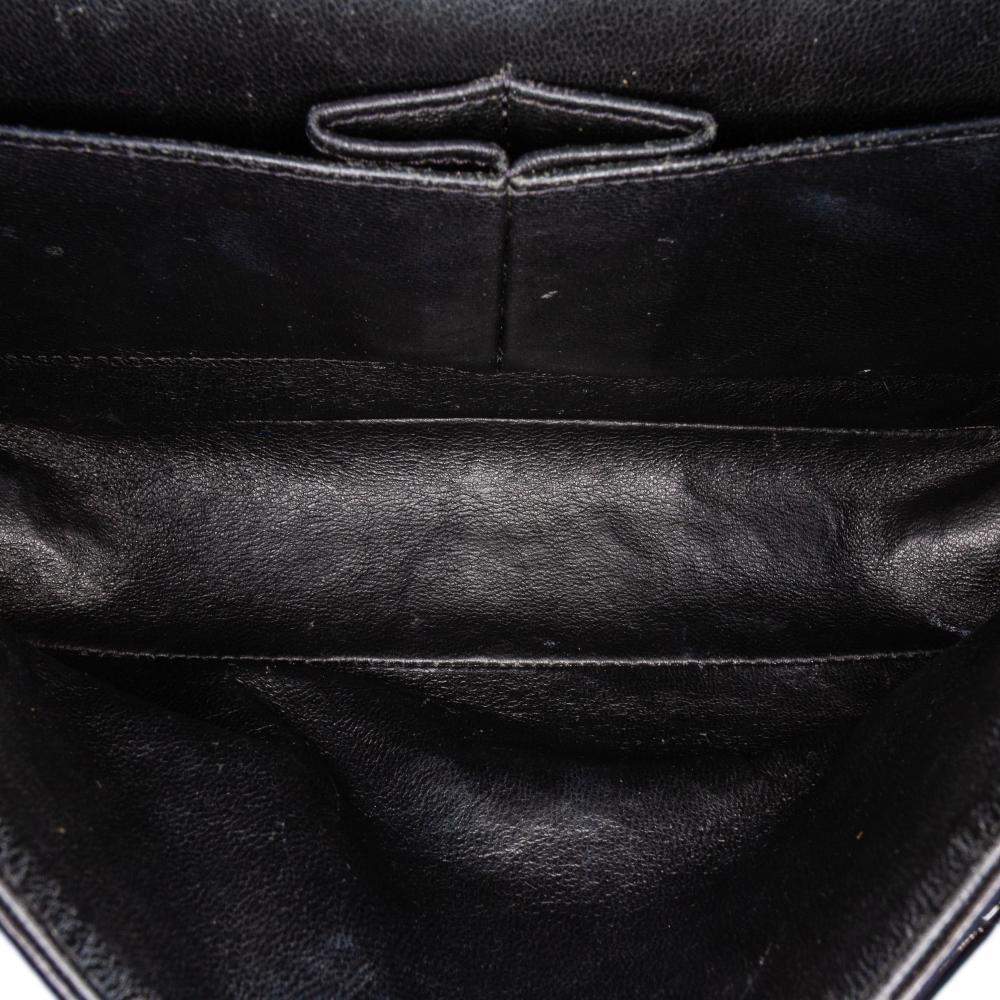 Black Leather Chanel Flap Bag