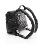 Black Leather Chanel Backpack
