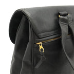 Black Leather Chanel Backpack