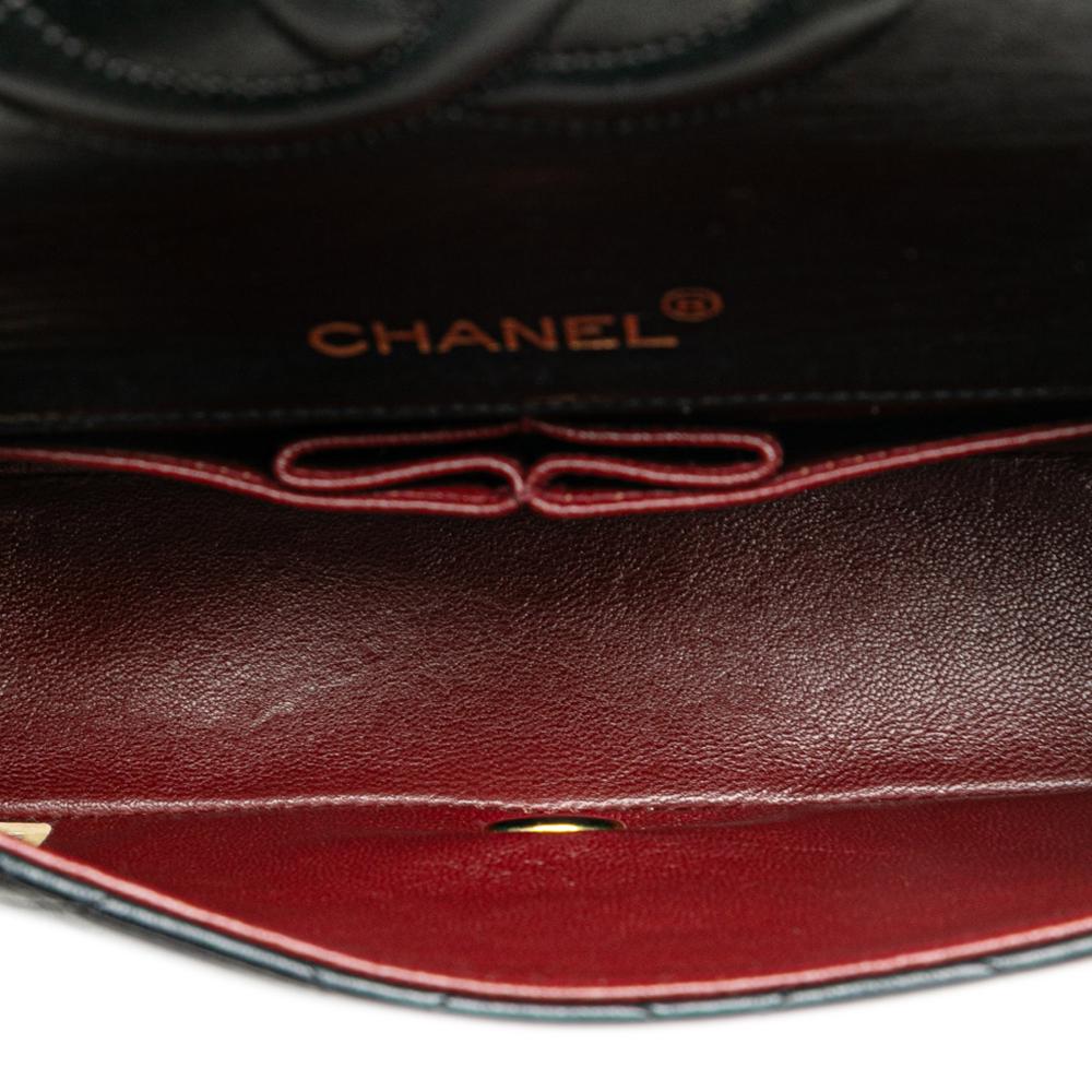 Black Leather Chanel Flap Bag