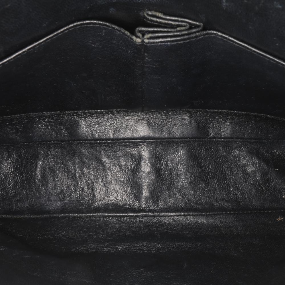 Black Leather Chanel Flap Bag