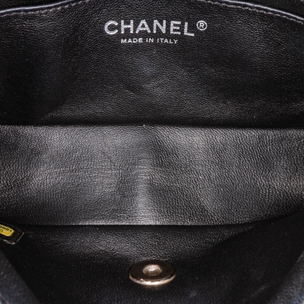 Black Leather Chanel Flap Bag