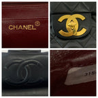 Black Leather Chanel Flap Bag