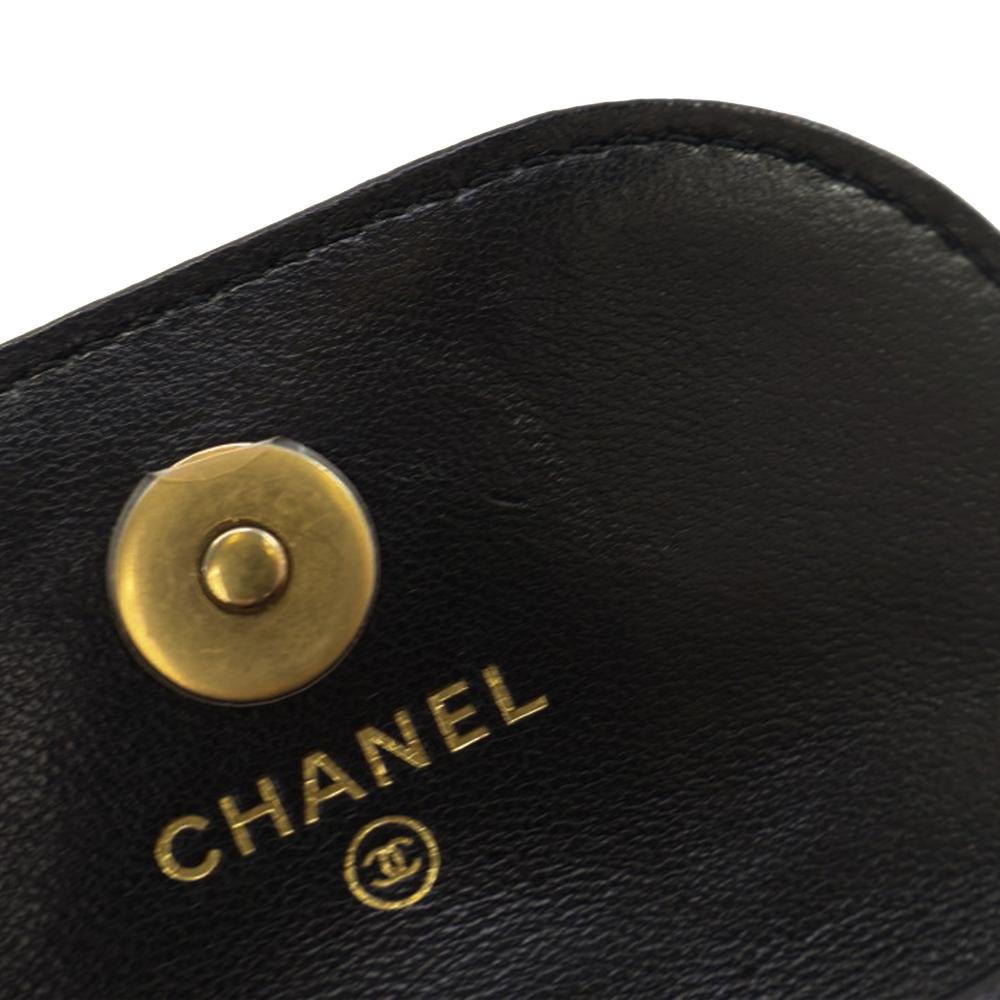 Black Leather Chanel Flap Bag
