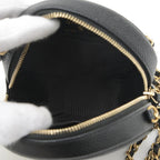 Black Leather Chanel Shoulder Bag