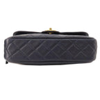 Black Leather Chanel Shoulder Bag