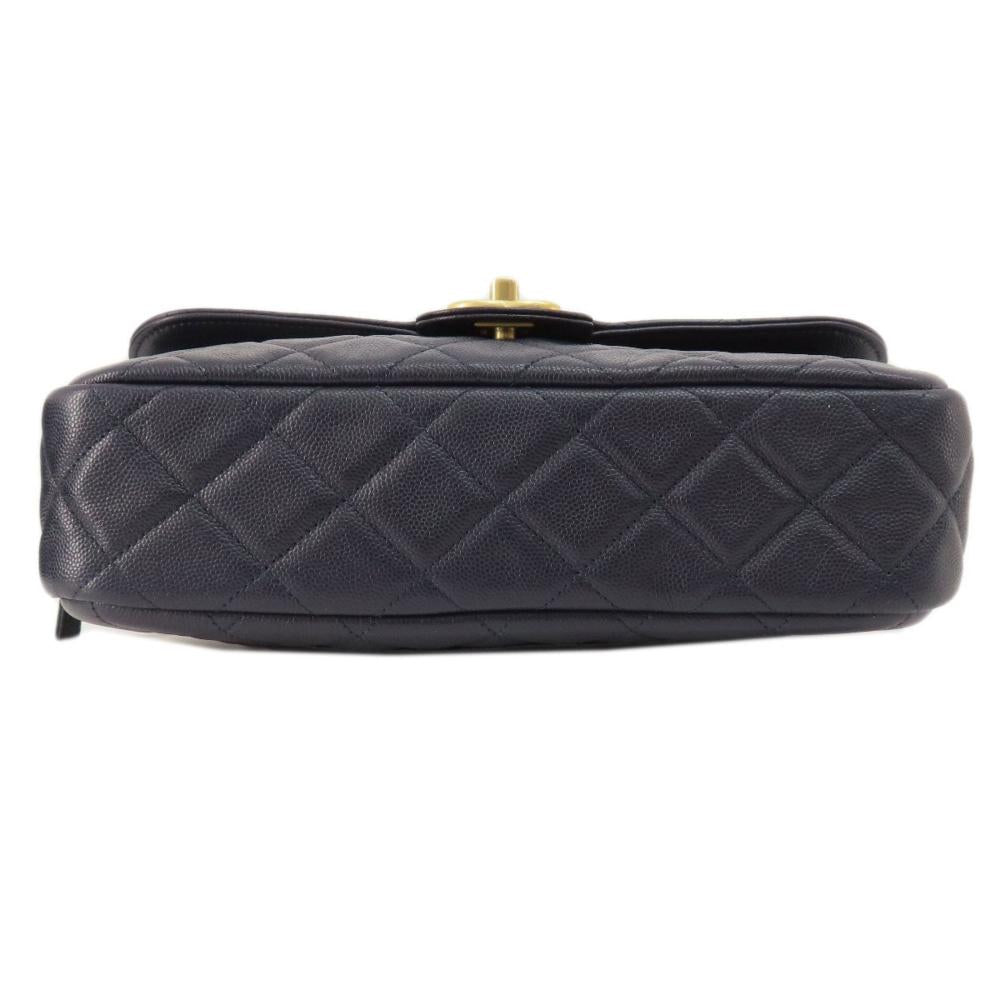 Black Leather Chanel Shoulder Bag