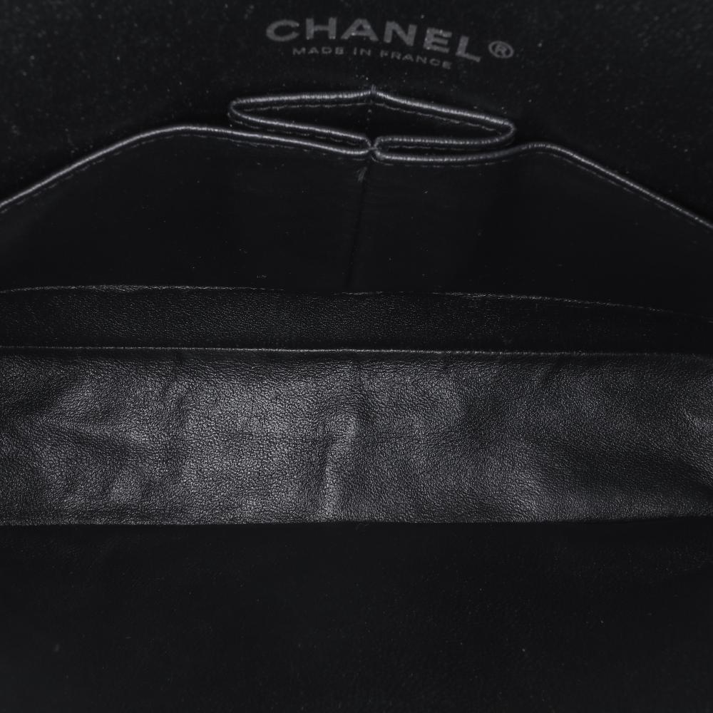 Black Leather Chanel Flap Bag