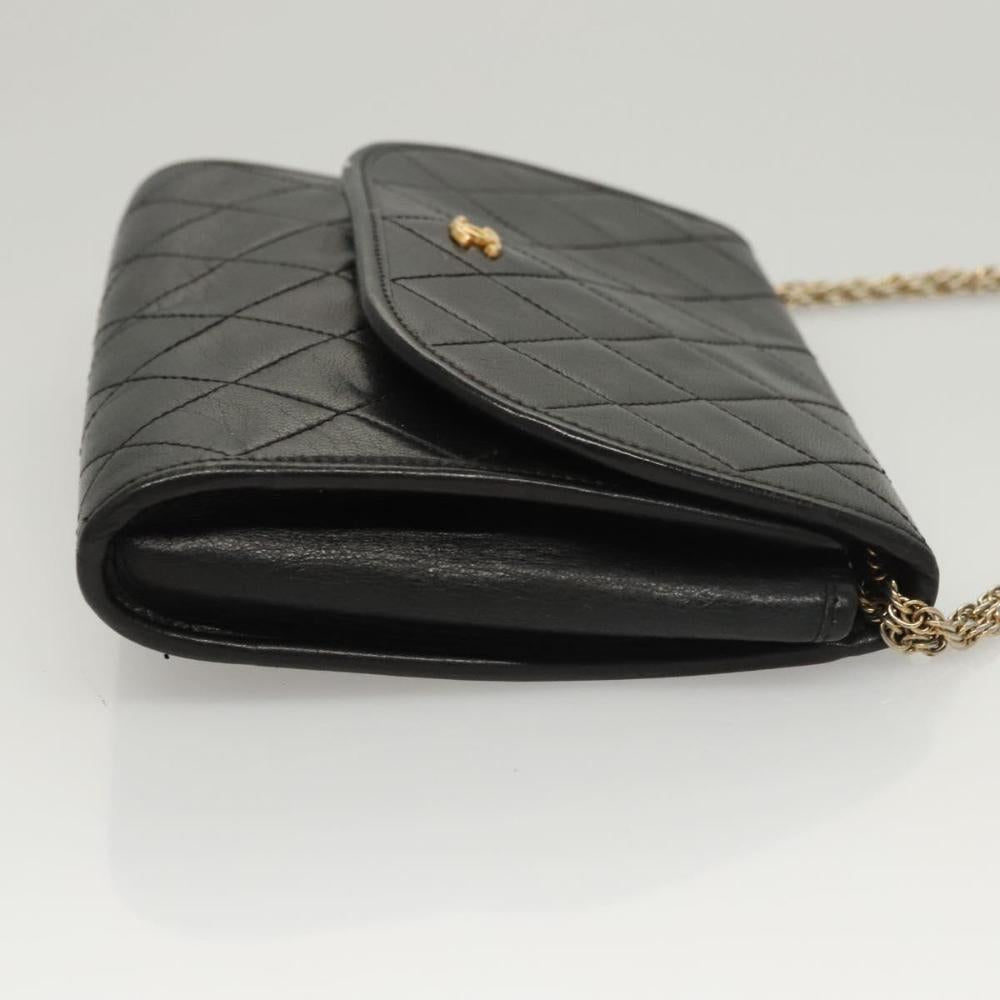 Black Leather Chanel Shoulder Bag