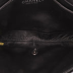 Black Leather Chanel Flap Bag