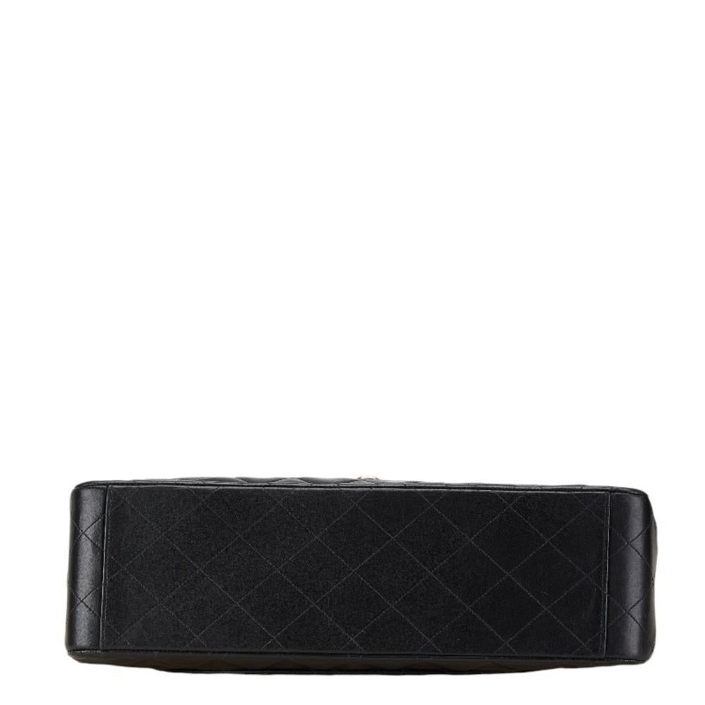 Black Leather Chanel Shoulder Bag