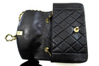 Black Leather Chanel Crossbody Bag