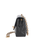 Black Leather Chanel Crossbody Bag