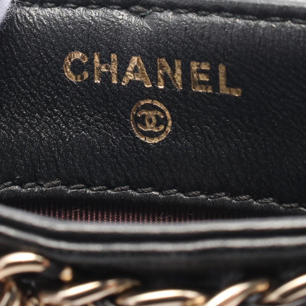 Black Leather Chanel Crossbody Bag