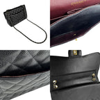 Black Leather Chanel Crossbody Bag