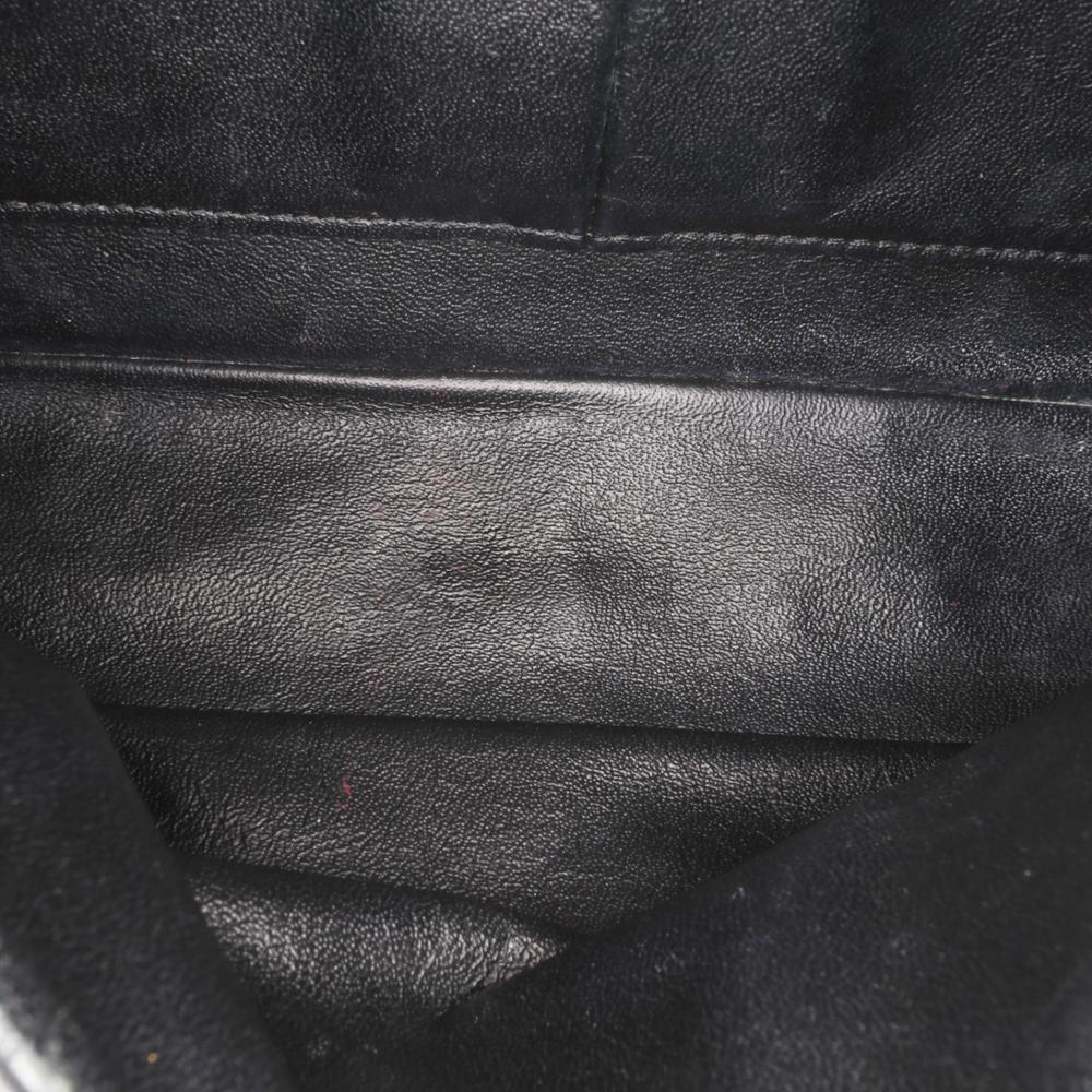 Black Leather Chanel Flap Bag