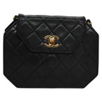 Black Leather Chanel Crossbody Bag