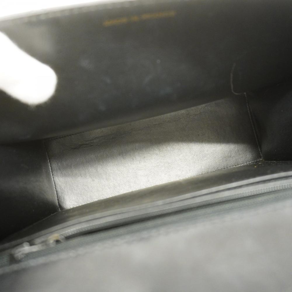 Black Leather Chanel Shoulder Bag