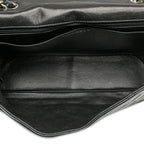 Black Leather Chanel Flap Bag