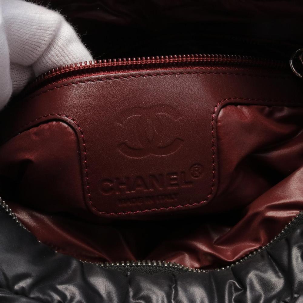 Black Leather Chanel Crossbody Bag